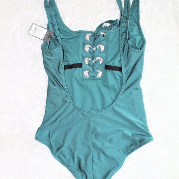 Mossimo Women’s Grommet Lace Up One Piece Swimsuit - Picture 4 of 5